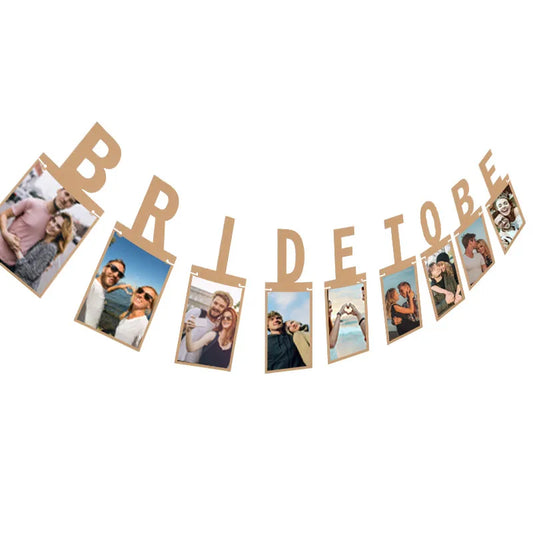 1Set Bride To Be Photo Banner Garland Flags for Bachelorette Hen Party