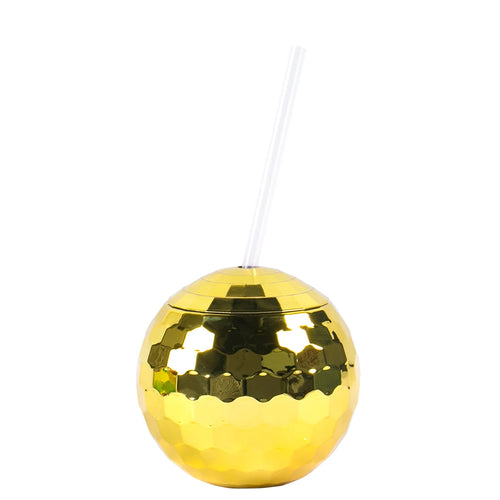 1970s Disco Ball Cups Flash Cocktail Cup Spherical Cup Straw Birthday