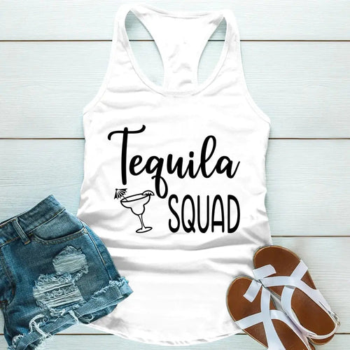 Tequila Squad Ladies Matching Tank Tops