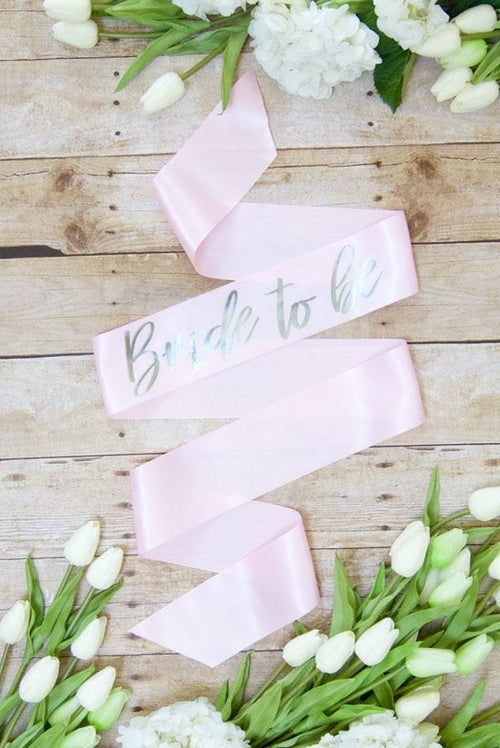 Bride To Be With Silver Foil Sash | Lots of colors!